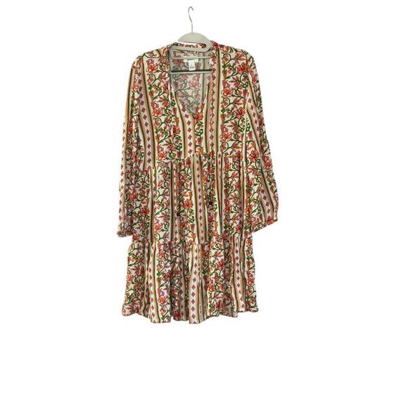 Japna Boho Floral Flowy  Long Sleeve Hippie Teired Dress Women’s S Conservative - Picture 2 of 14